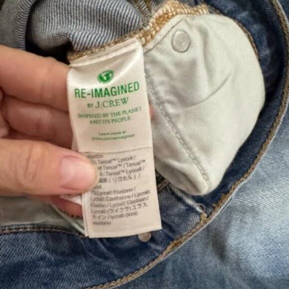 9 in J Crew Billie Demi Boot Crop Distressed Jeans - Picture 4 of 9